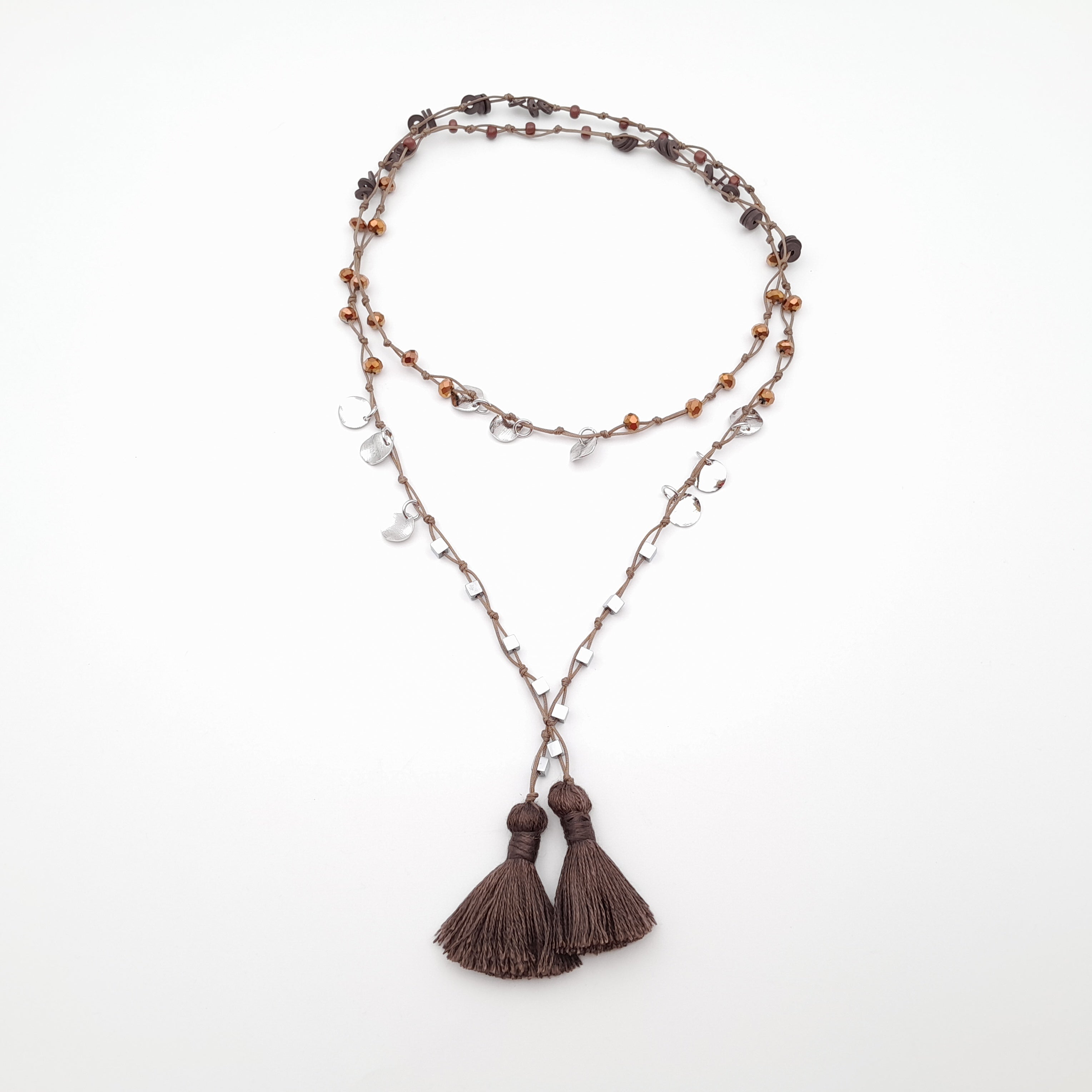 Rani Tassel Necklace - Chocolate