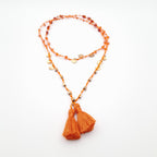 Rani Tassel Necklace - Orange