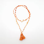 Rani Tassel Necklace - Orange