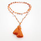 Rani Tassel Necklace - Orange