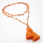 Rani Tassel Necklace - Orange