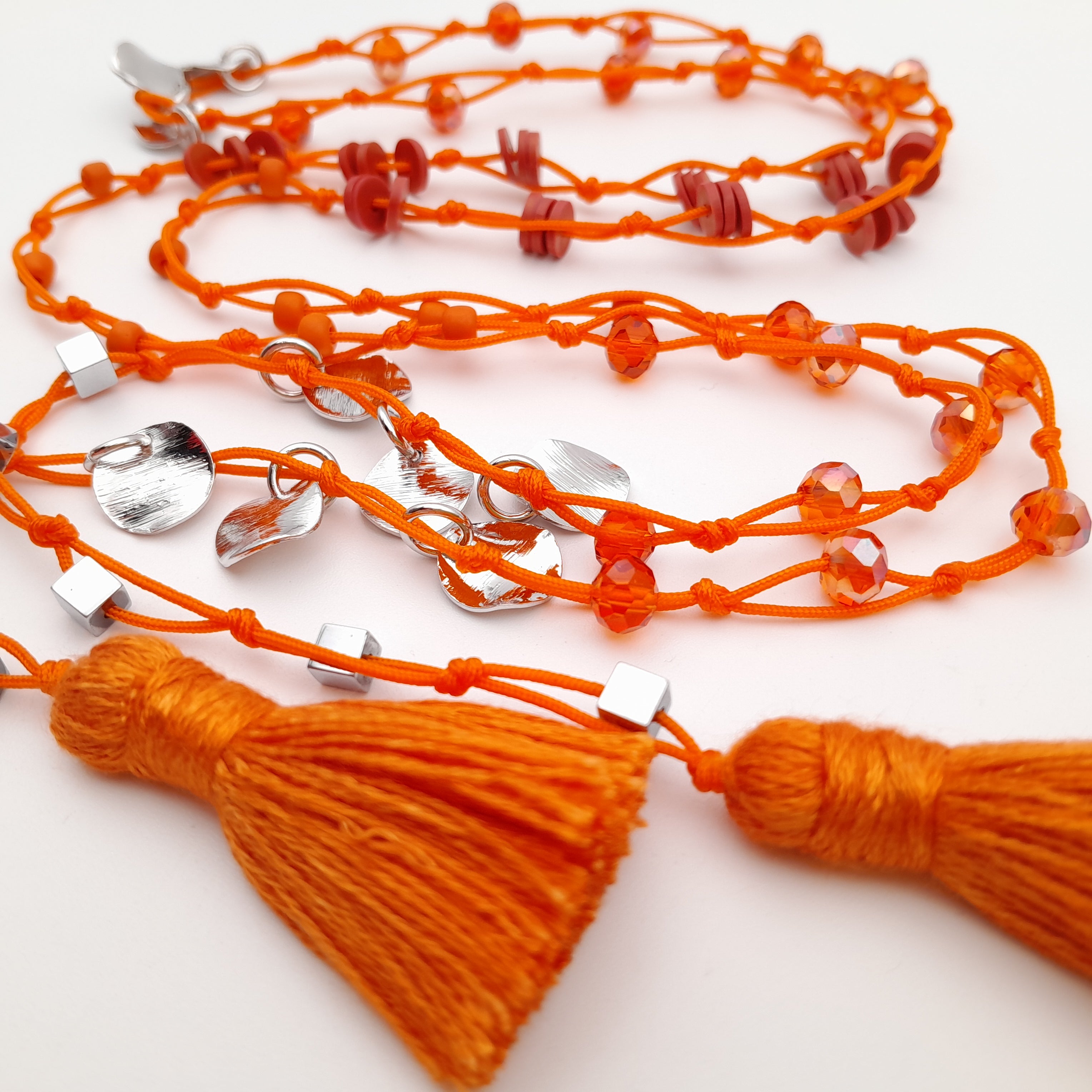 Rani Tassel Necklace - Orange