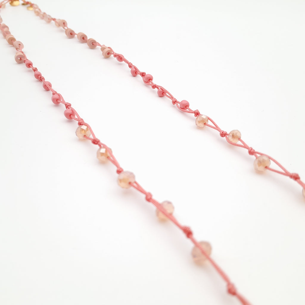 Rani Tassel Necklace - Salmon