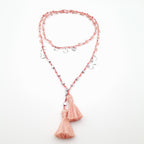 Rani Tassel Necklace - Salmon