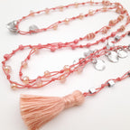 Rani Tassel Necklace - Salmon