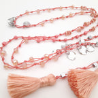 Rani Tassel Necklace - Salmon