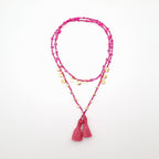 Rani Tassel Necklace - Hot Pink