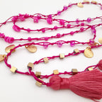Rani Tassel Necklace - Hot Pink