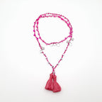 Rani Tassel Necklace - Hot Pink