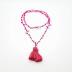 Rani Tassel Necklace - Hot Pink