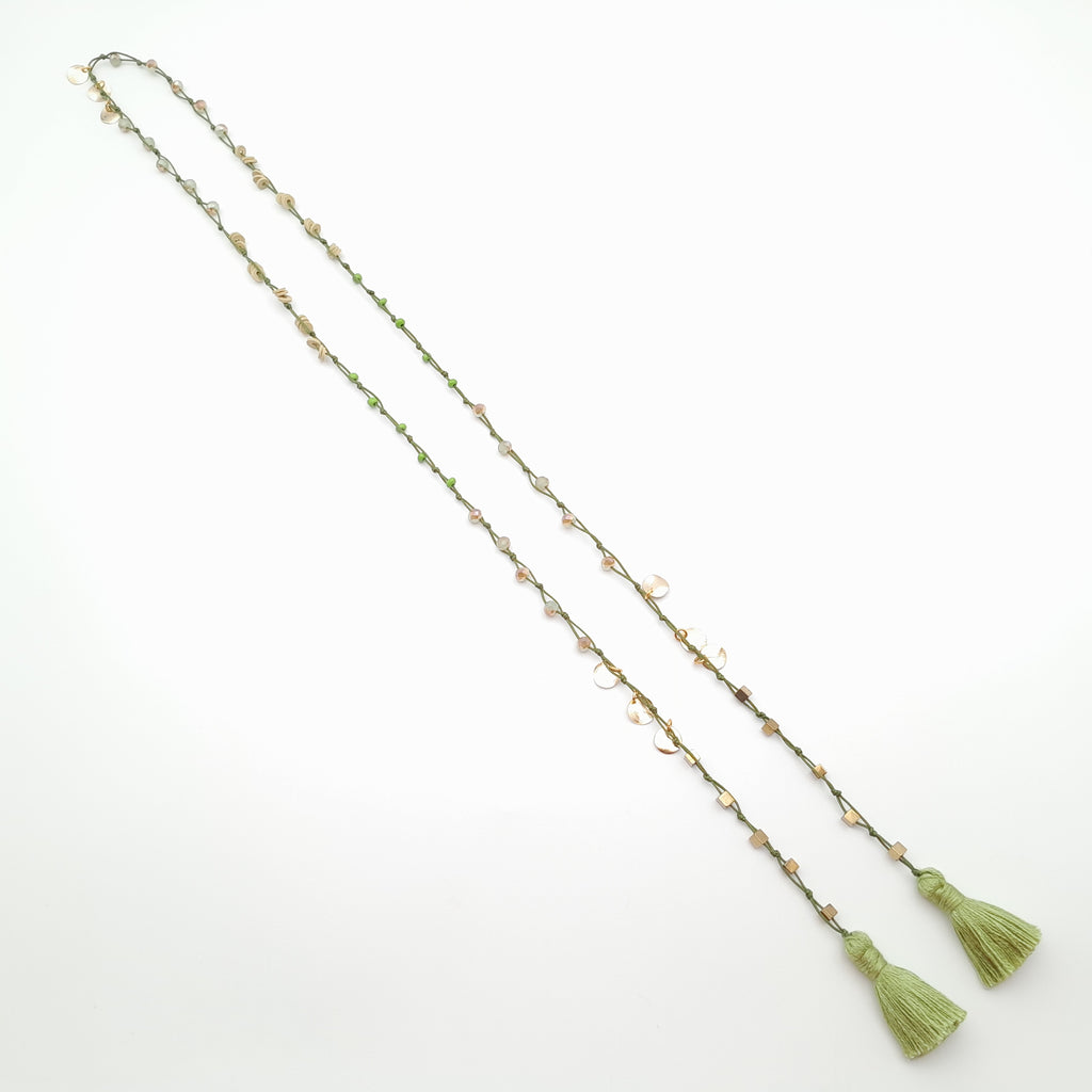 Rani Tassel Necklace - Chartreuse