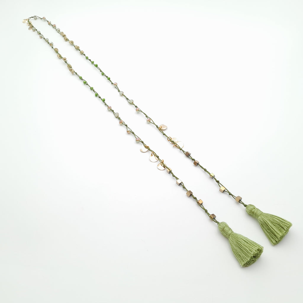 Rani Tassel Necklace - Chartreuse