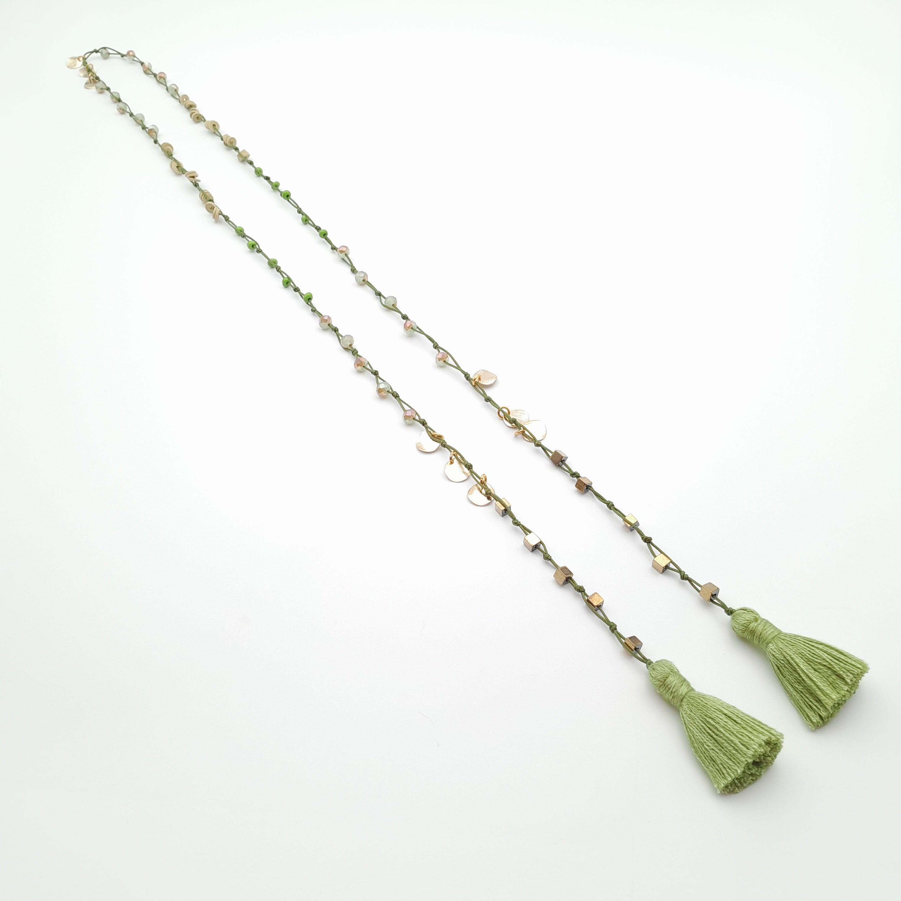 Rani Tassel Necklace - Chartreuse