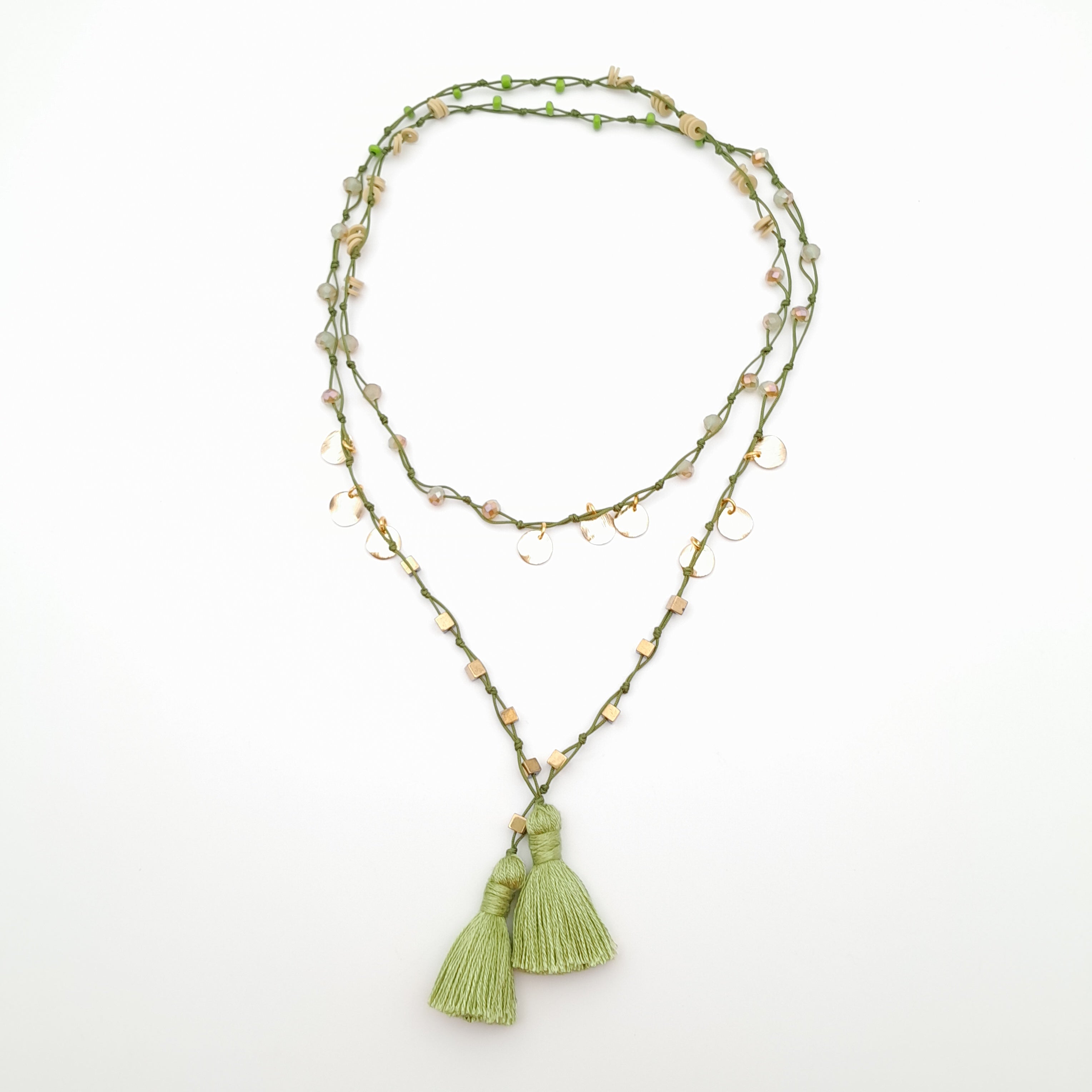 Rani Tassel Necklace - Chartreuse