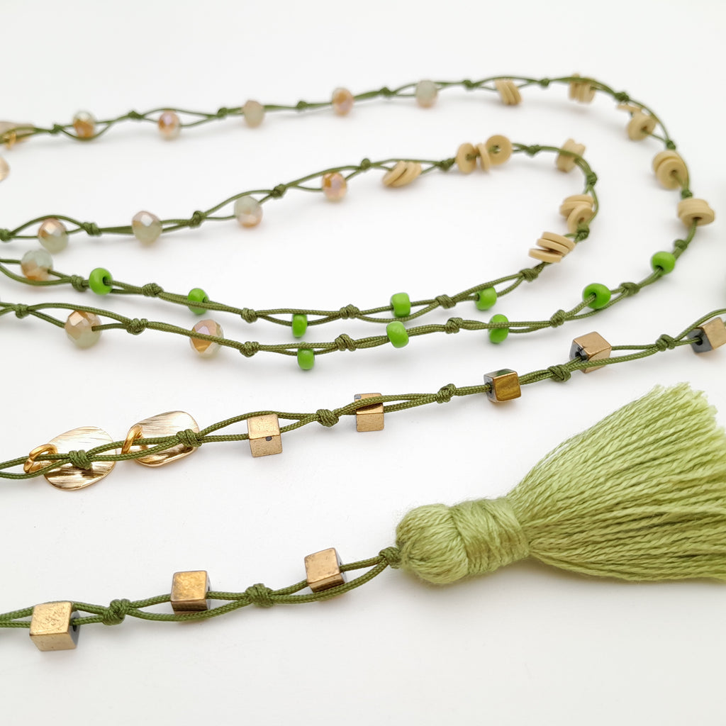 Rani Tassel Necklace - Chartreuse