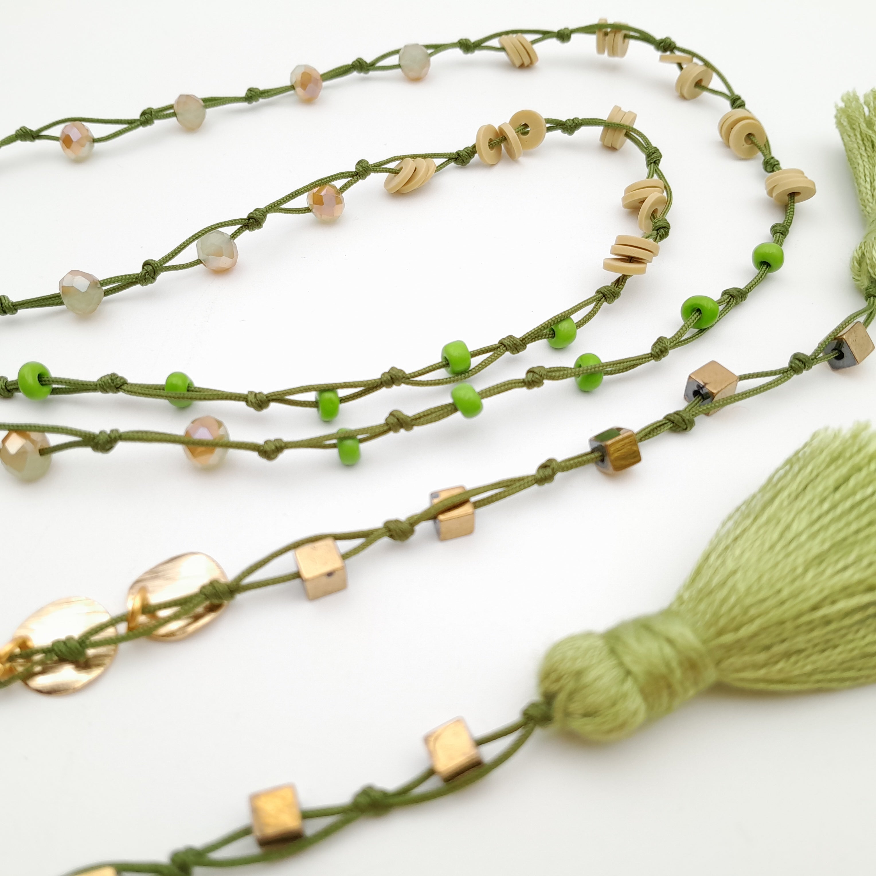 Rani Tassel Necklace - Chartreuse