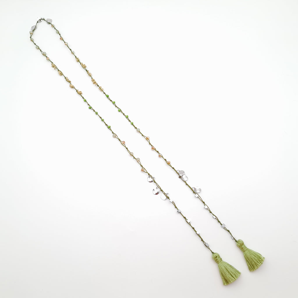 Rani Tassel Necklace - Chartreuse