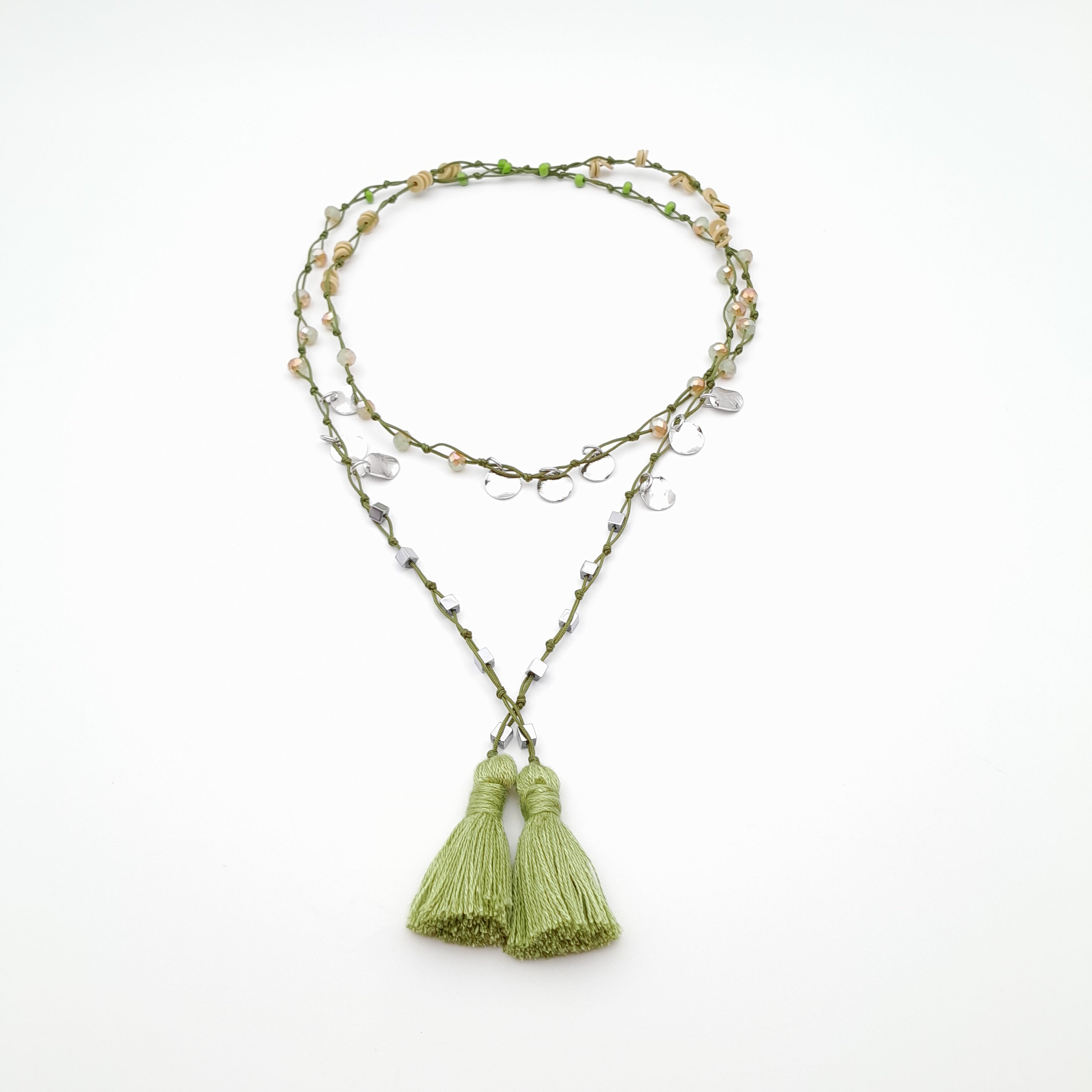 Rani Tassel Necklace - Chartreuse