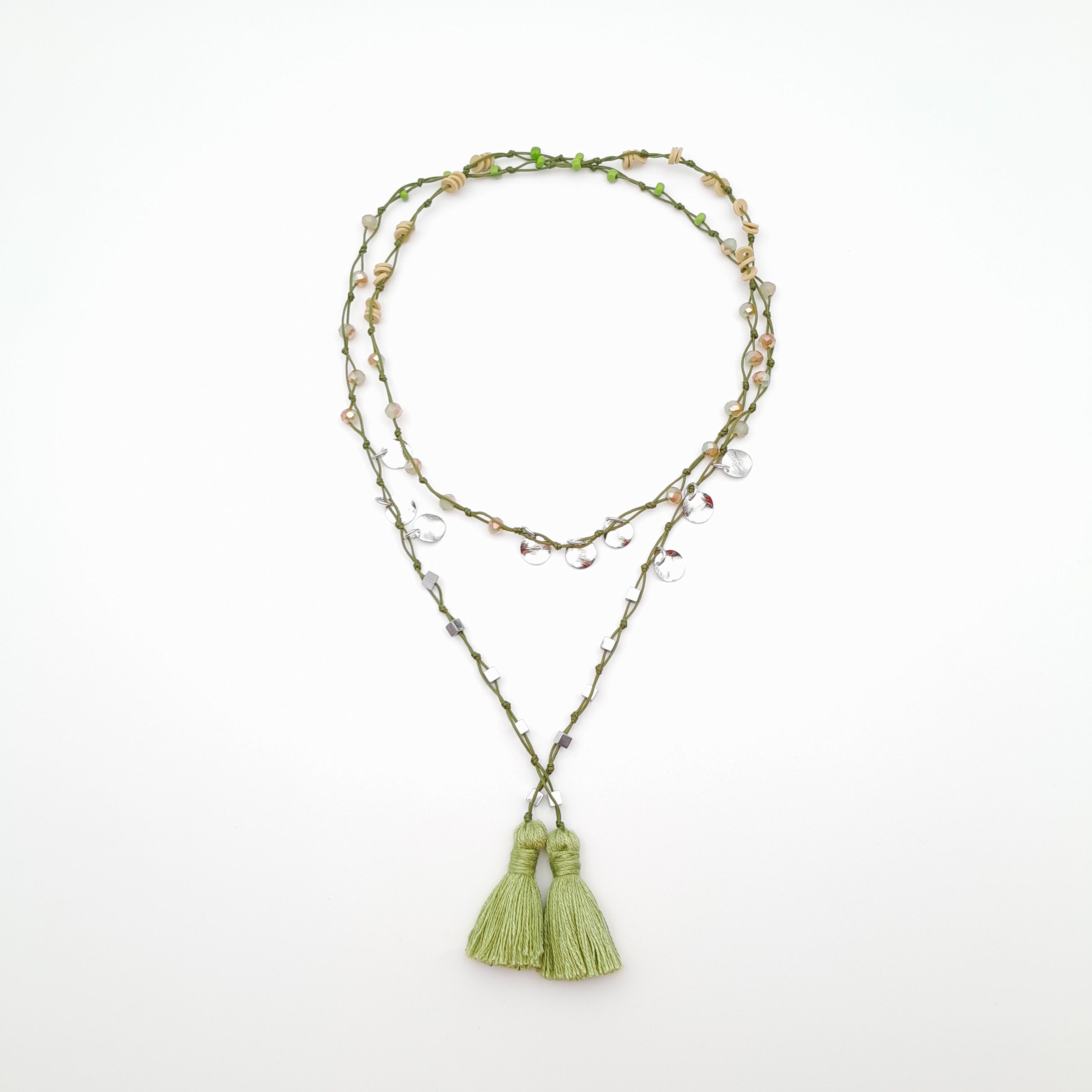 Rani Tassel Necklace - Chartreuse