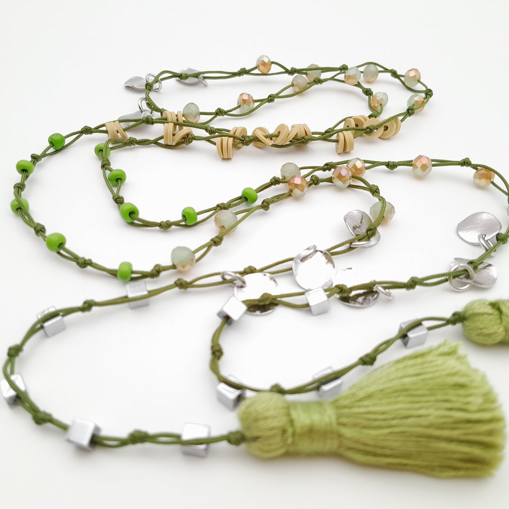 Rani Tassel Necklace - Chartreuse