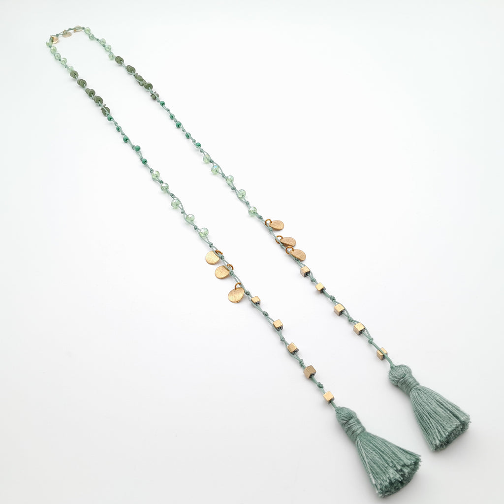 Rani Tassel Necklace - Sage