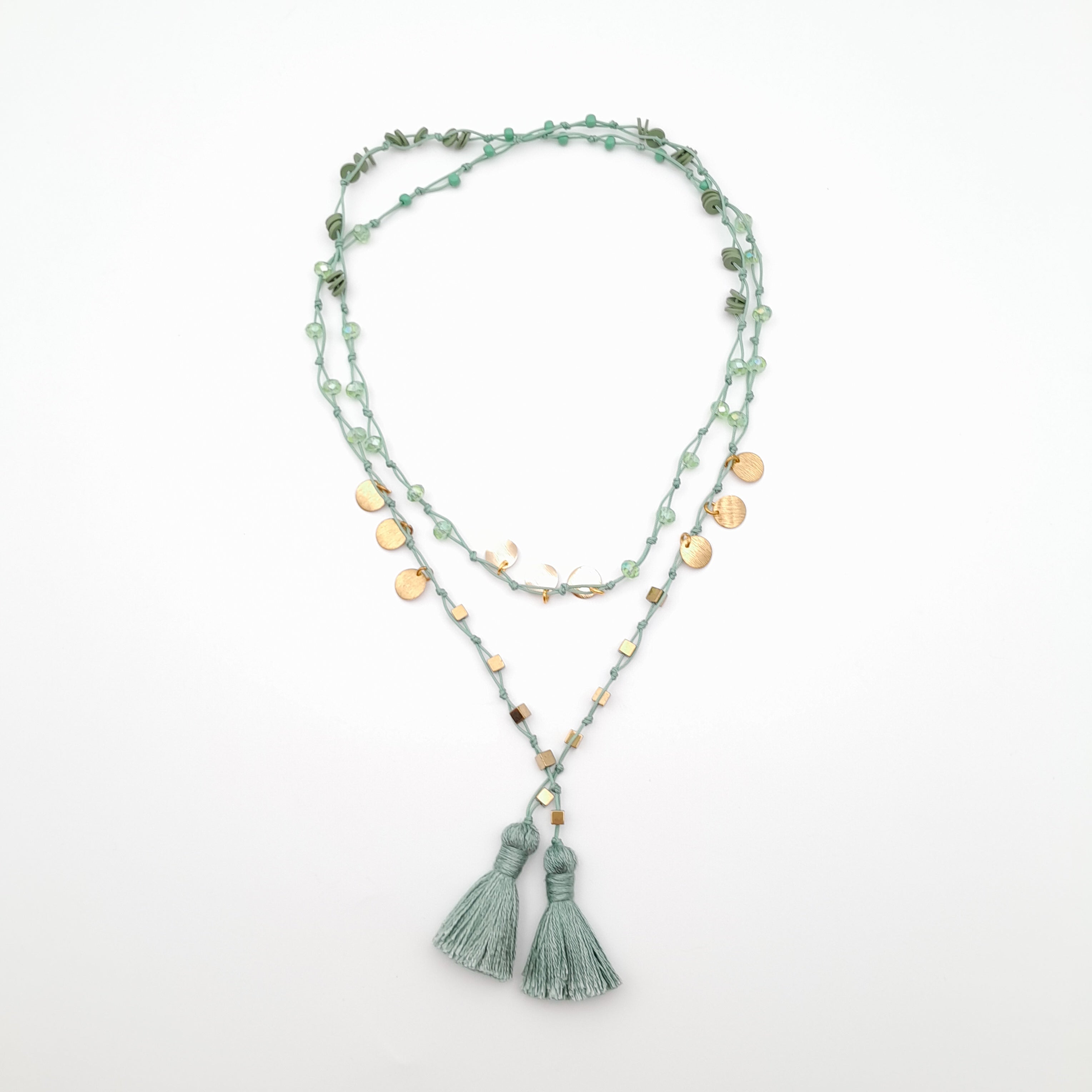 Rani Tassel Necklace - Sage