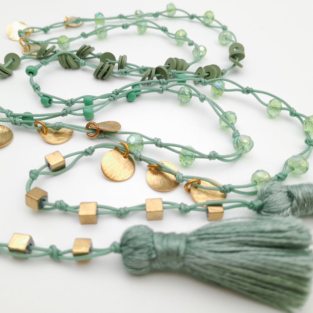 Rani Tassel Necklace - Sage
