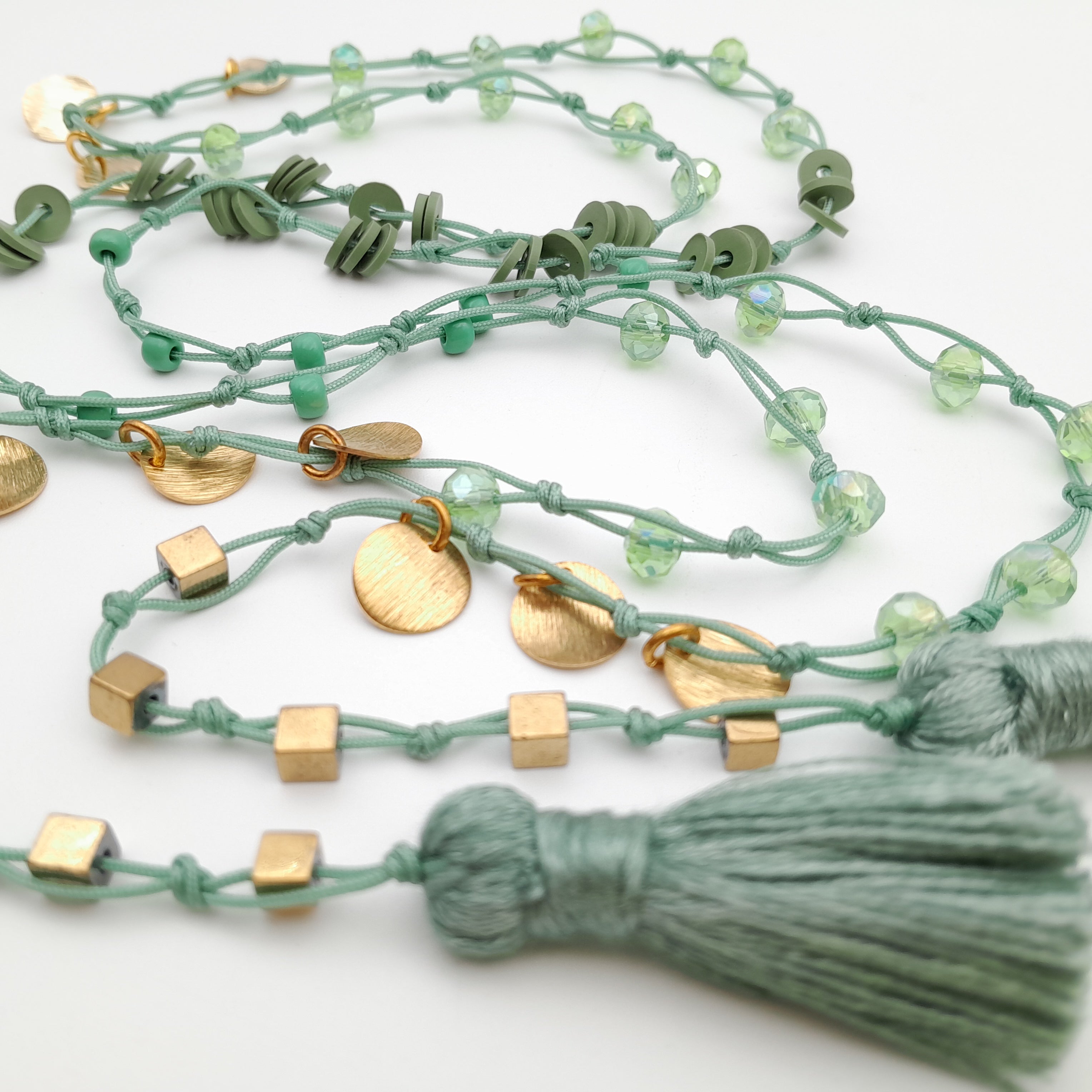 Rani Tassel Necklace - Sage