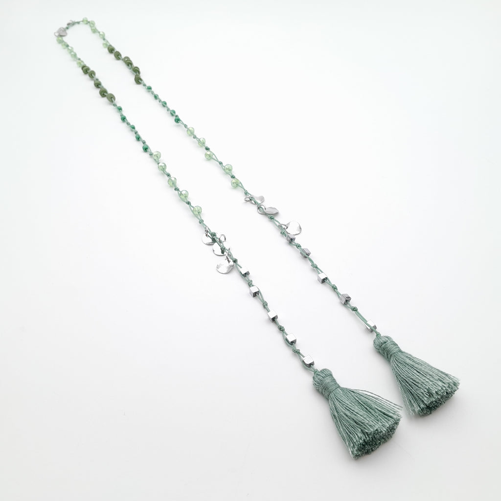 Rani Tassel Necklace - Sage