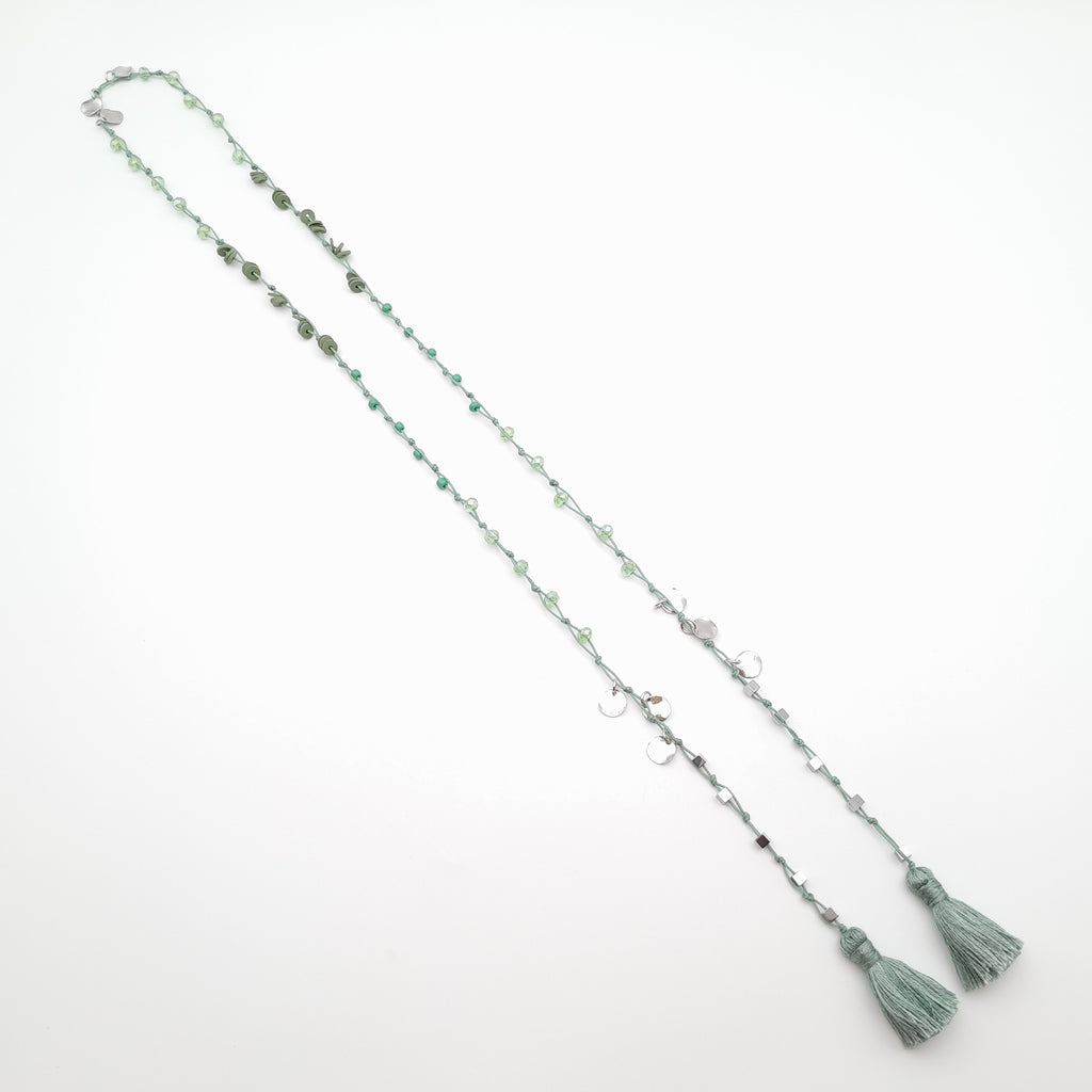 Rani Tassel Necklace - Sage