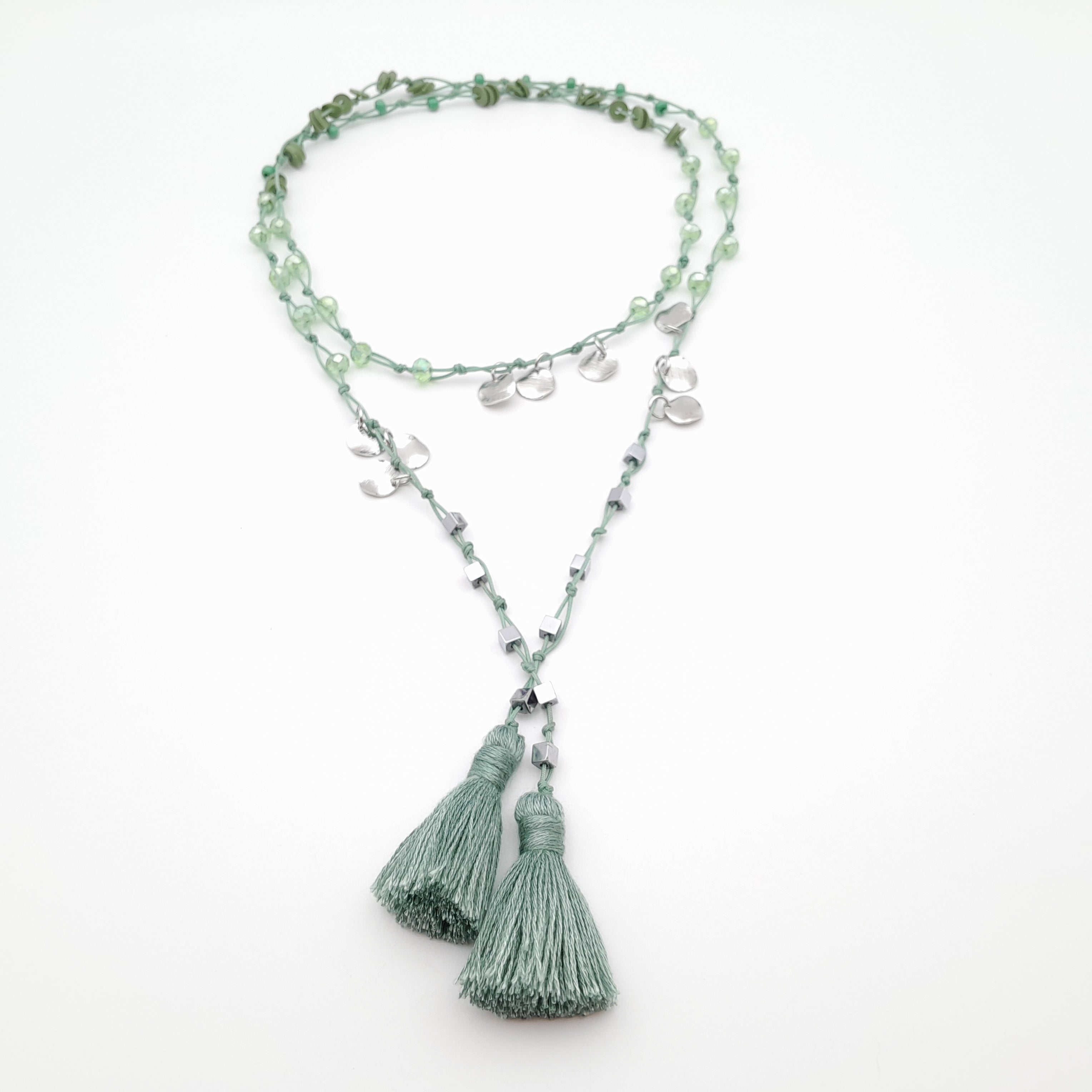 Rani Tassel Necklace - Sage