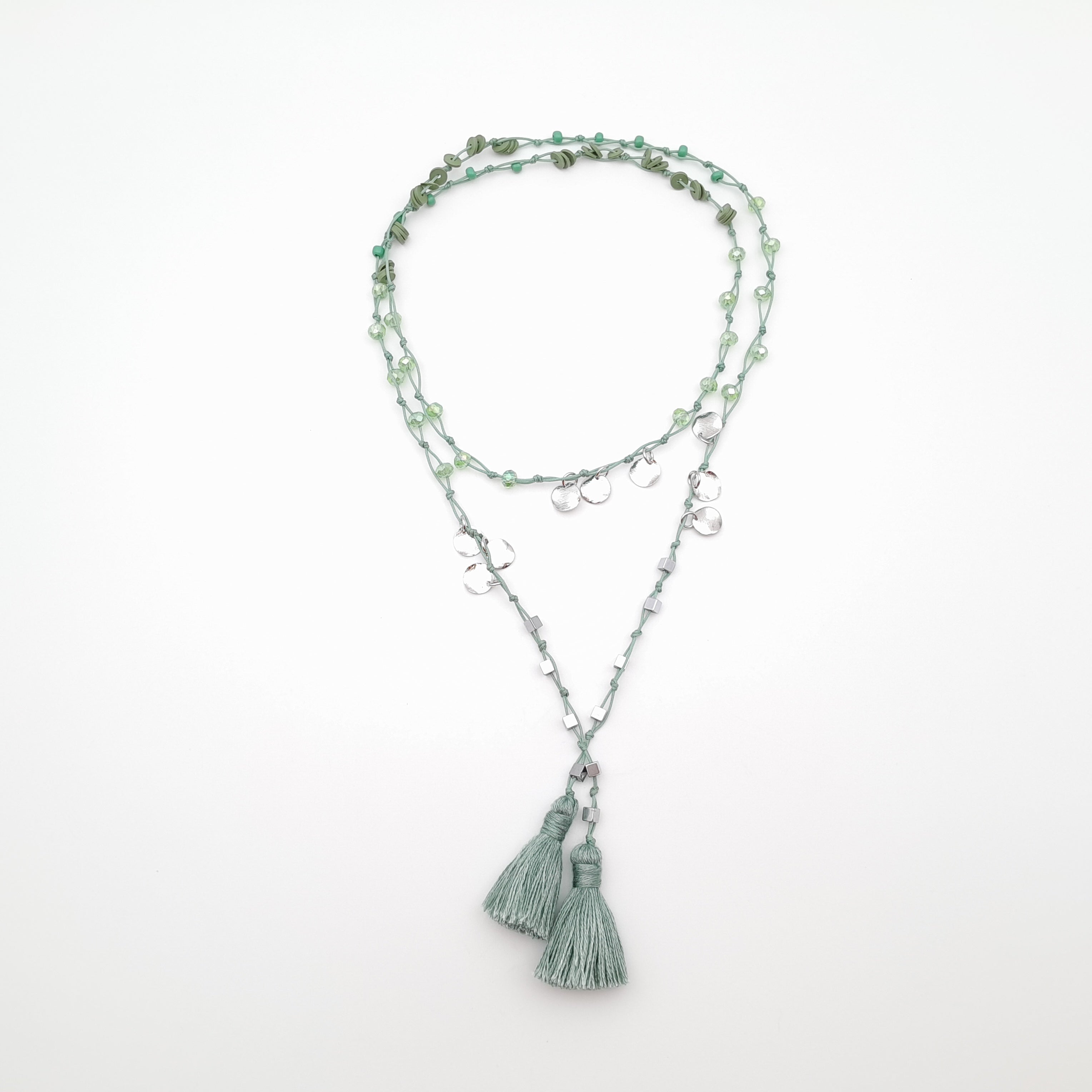 Rani Tassel Necklace - Sage