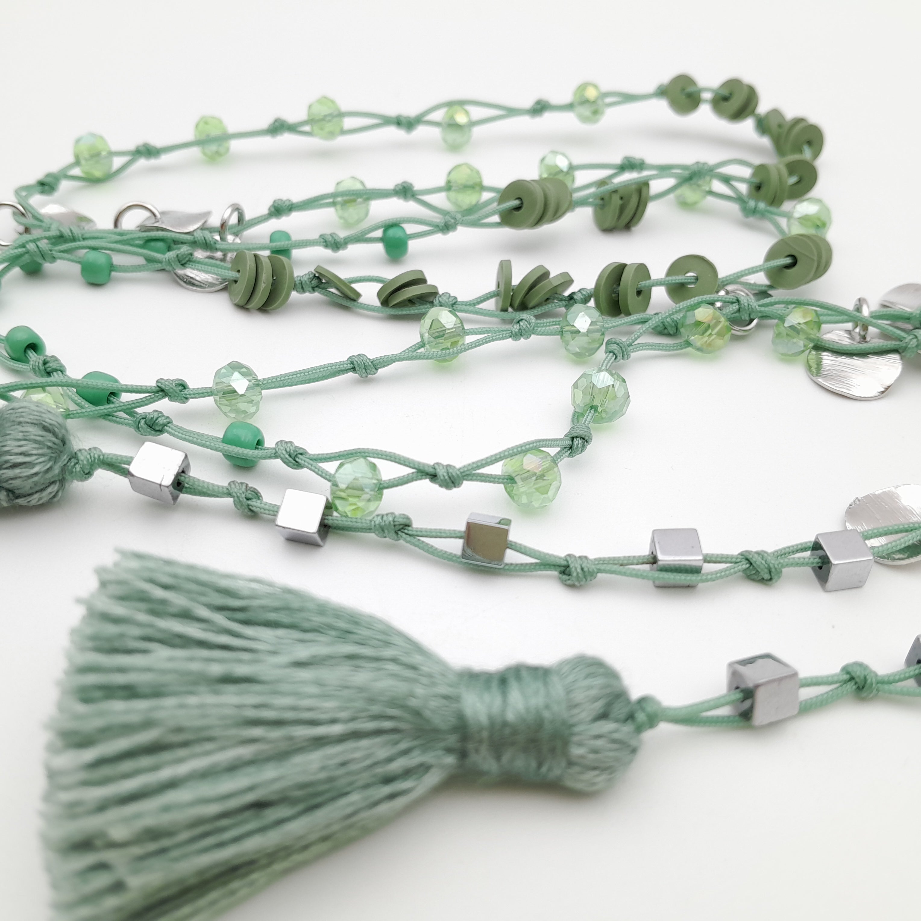 Rani Tassel Necklace - Sage