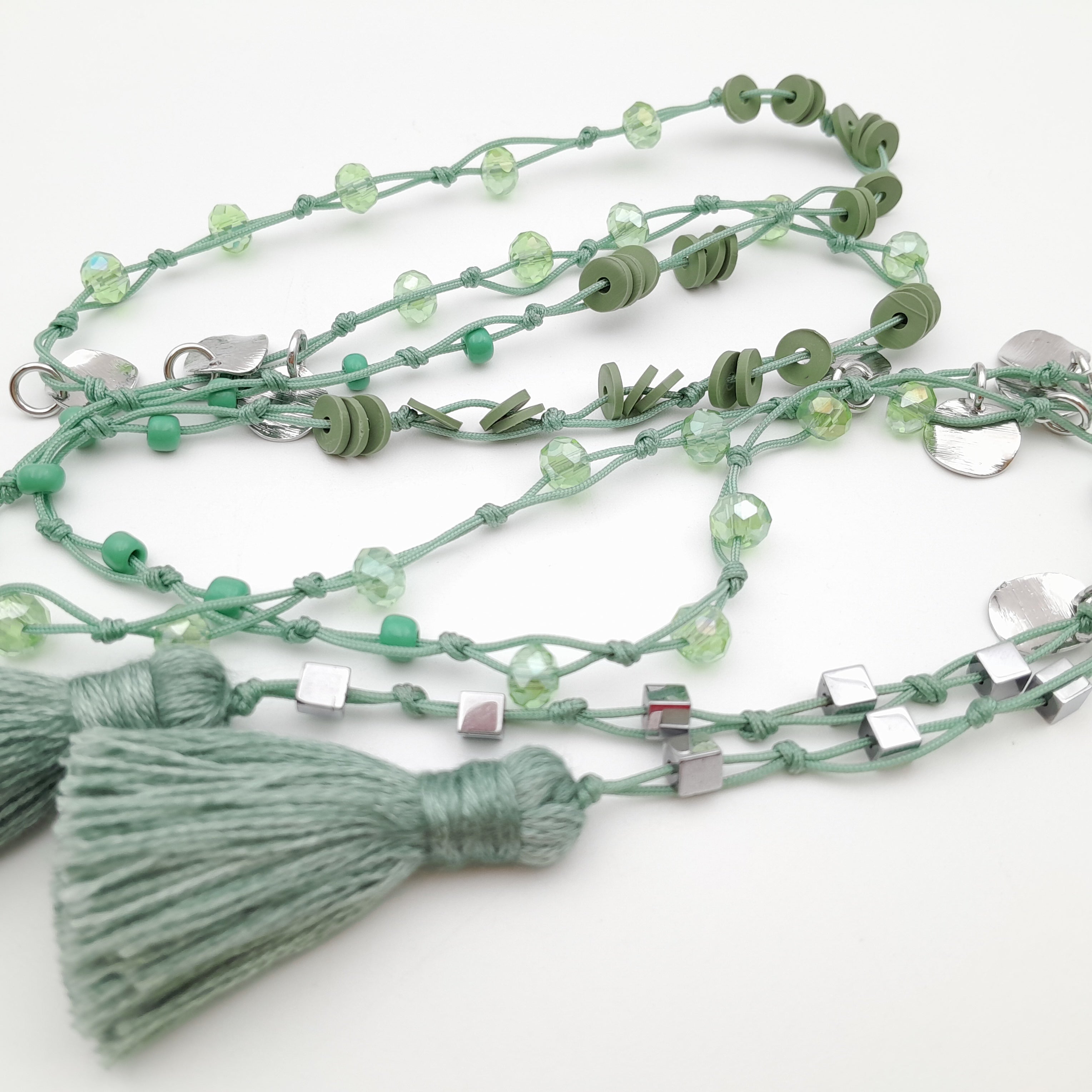 Rani Tassel Necklace - Sage