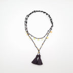 Rani Tassel Necklace - Graphite
