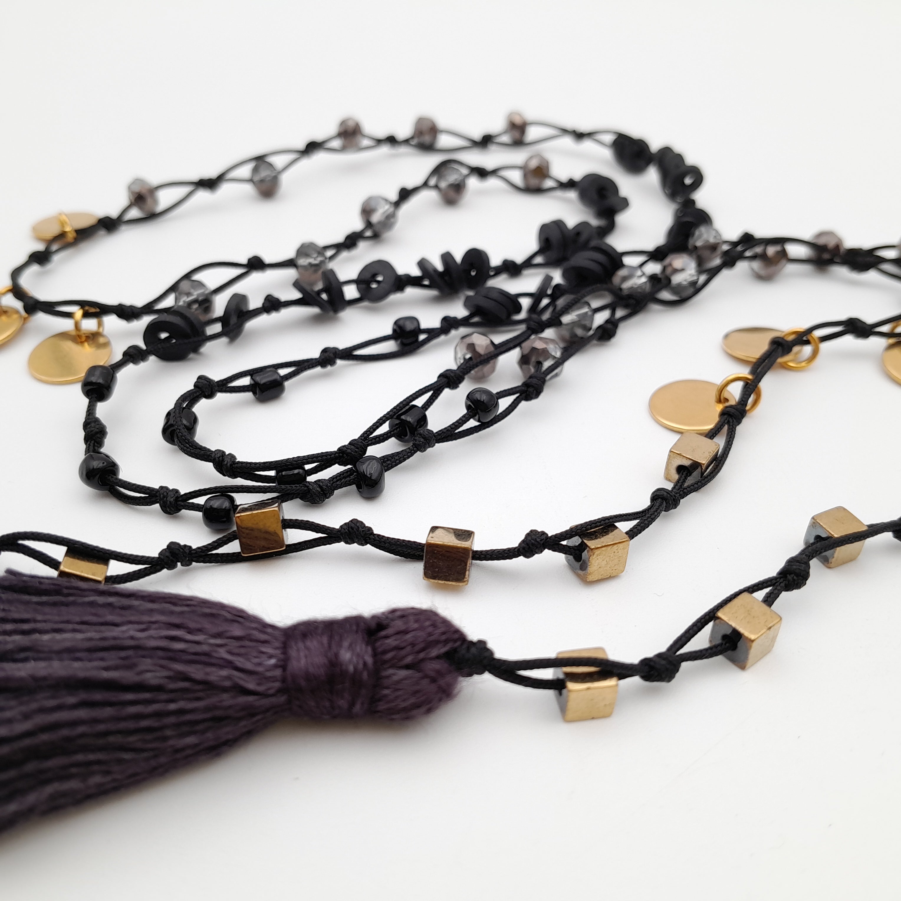 Rani Tassel Necklace - Graphite