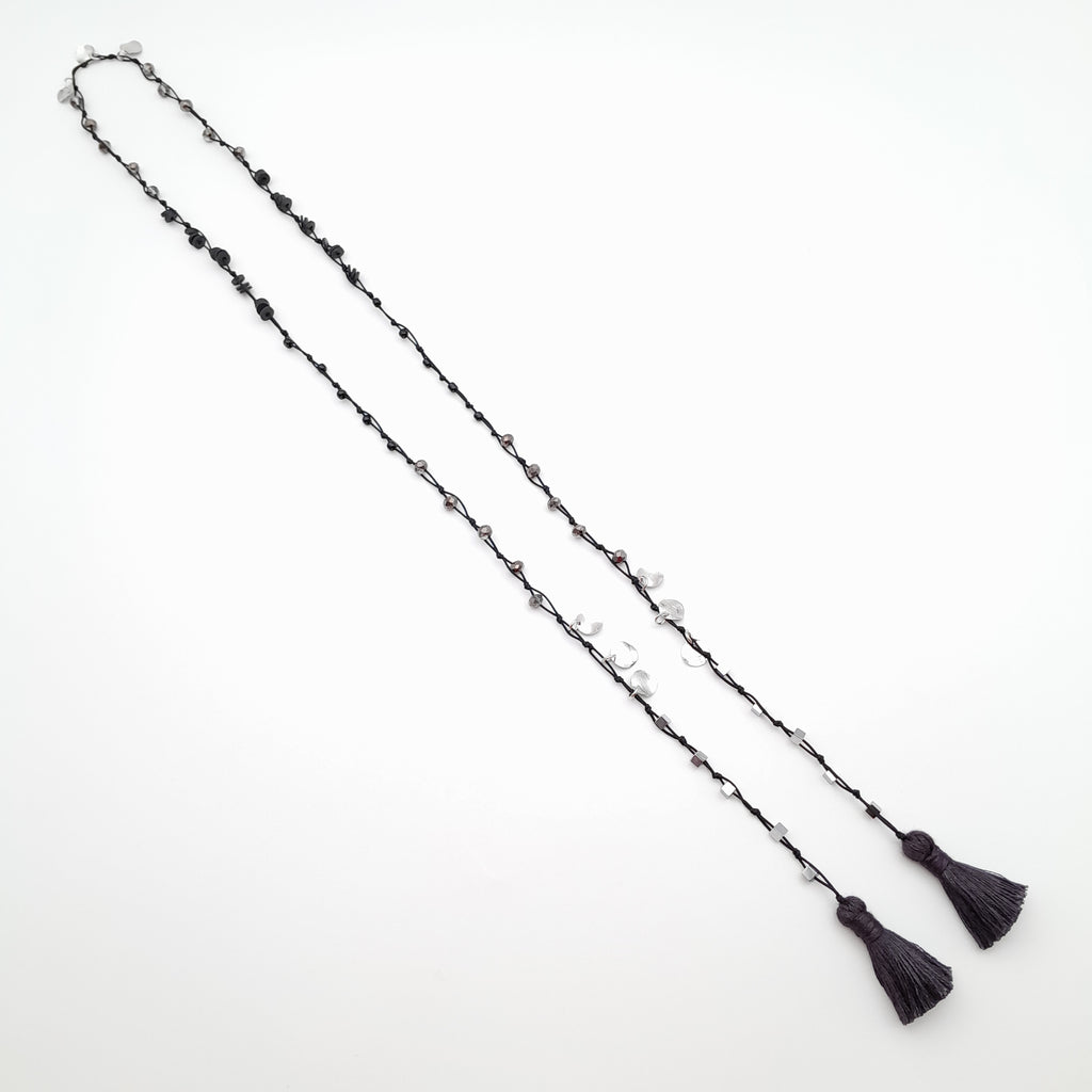 Rani Tassel Necklace - Graphite