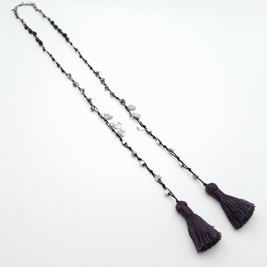 Rani Tassel Necklace - Graphite