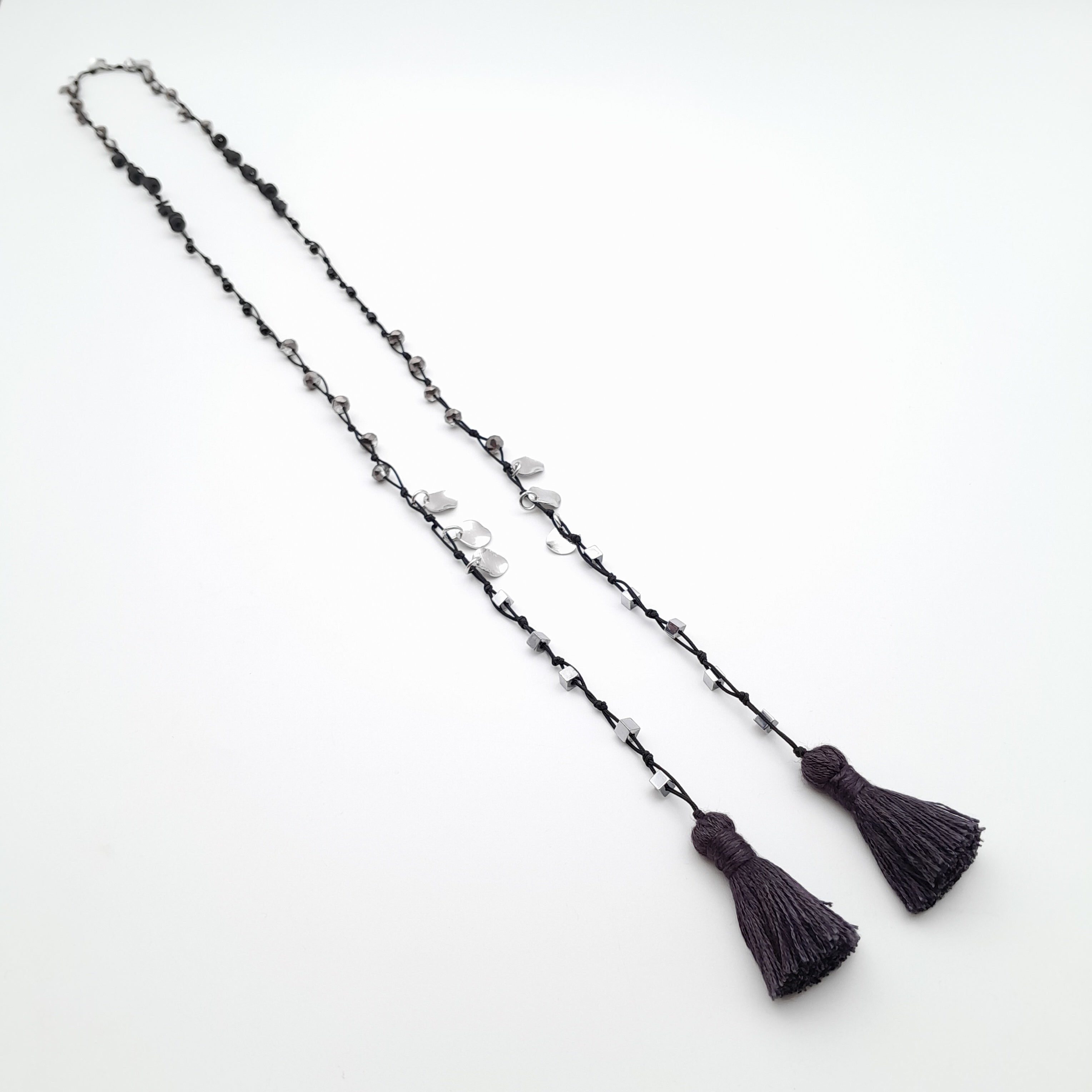 Rani Tassel Necklace - Graphite