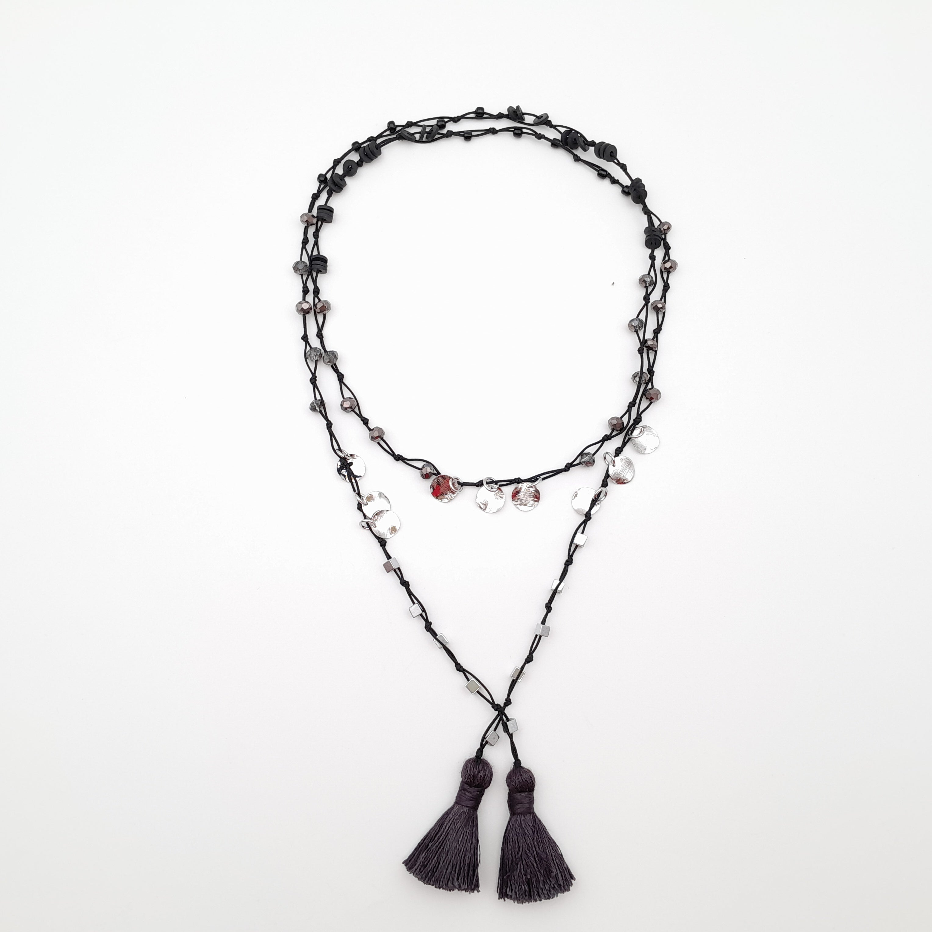 Rani Tassel Necklace - Graphite