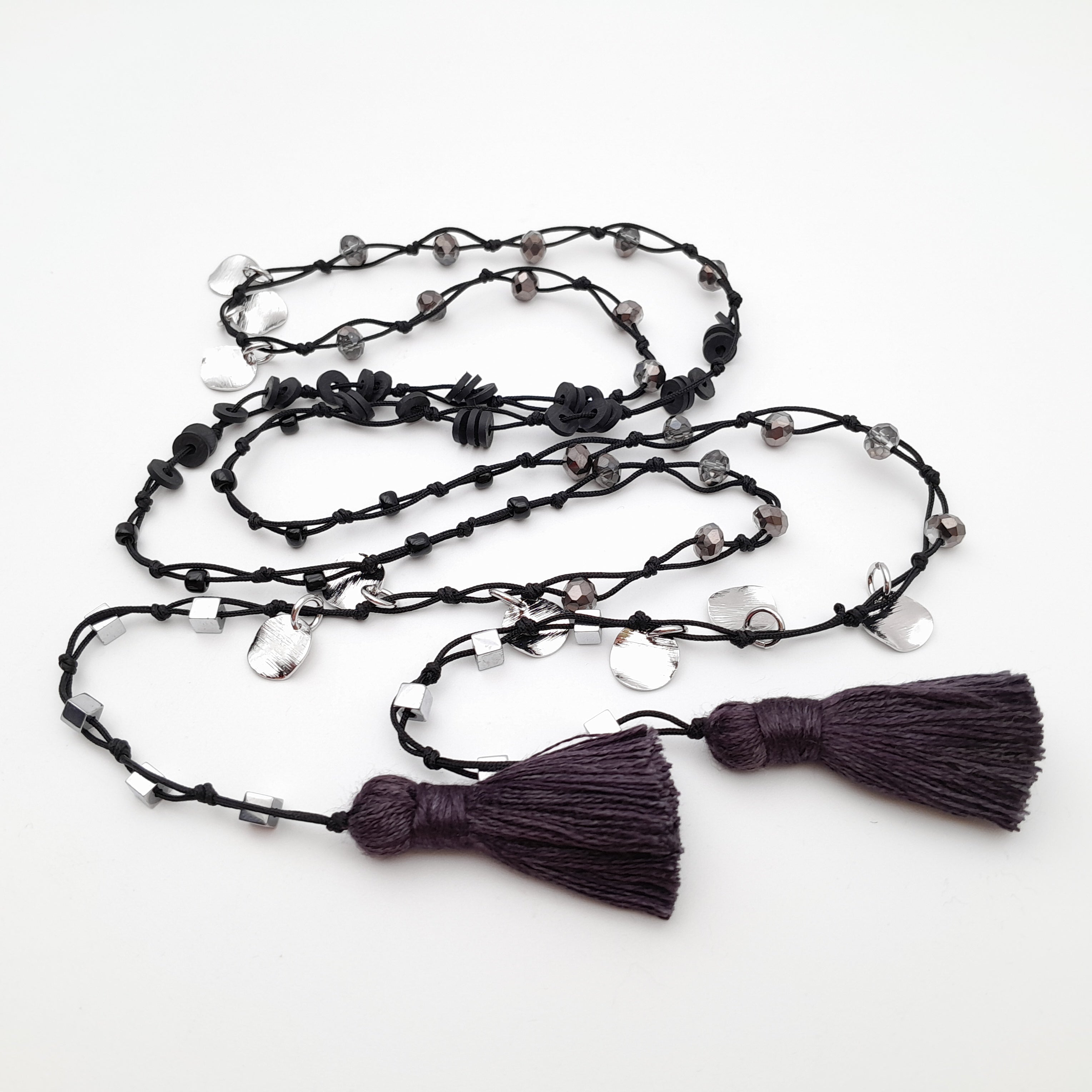Rani Tassel Necklace - Graphite