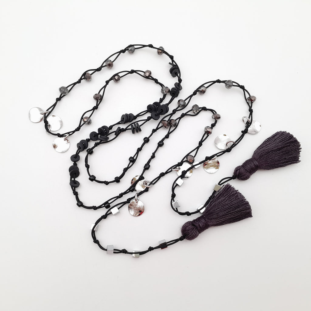 Rani Tassel Necklace - Graphite