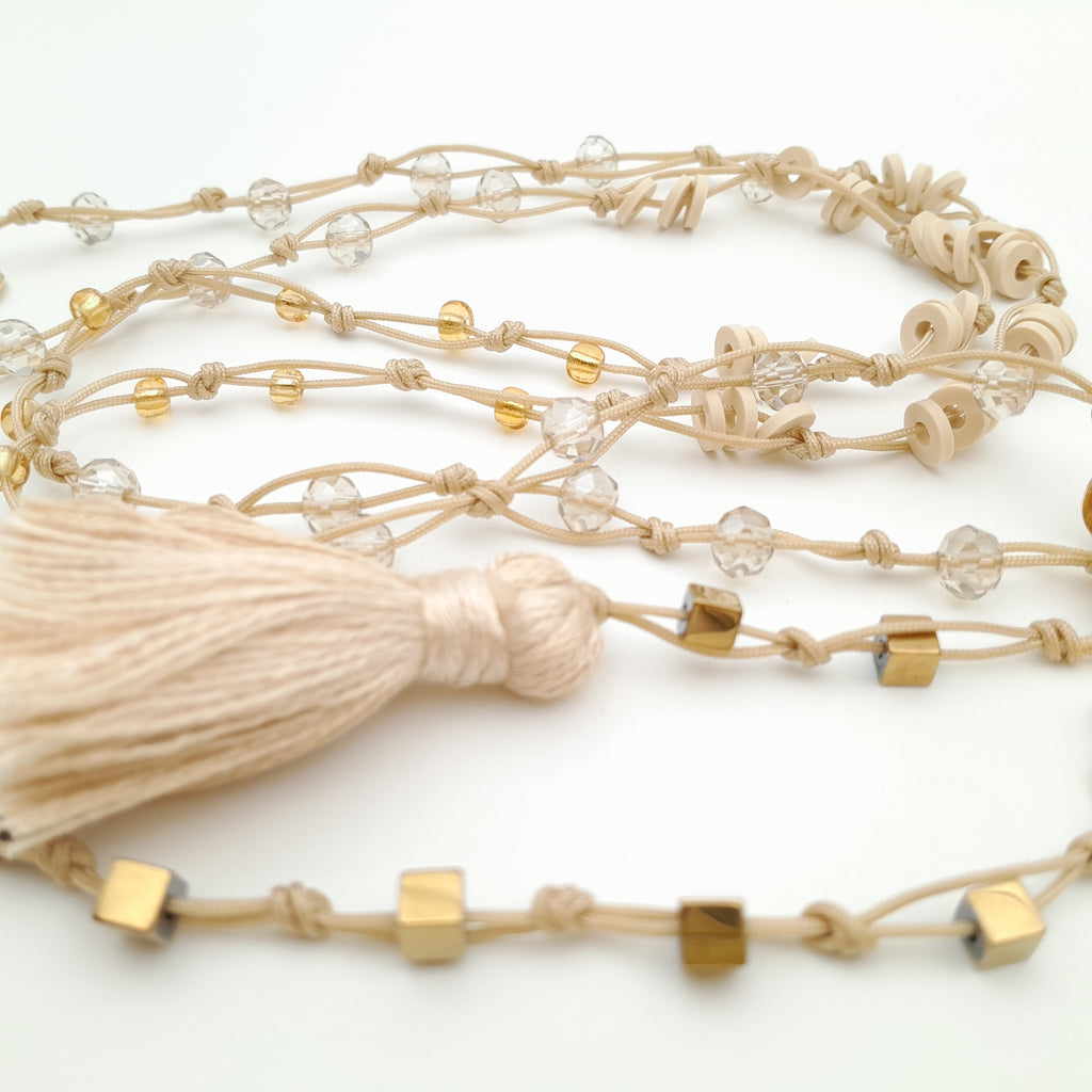 Rani Tassel Necklace - Stone