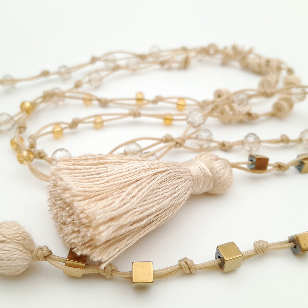 Rani Tassel Necklace - Stone