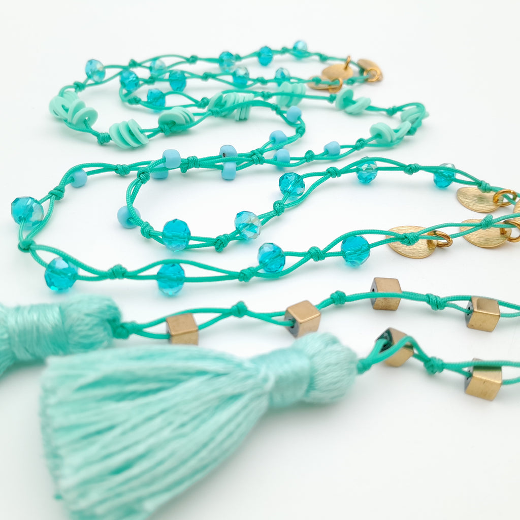 Rani Tassel Necklace - Turquoise