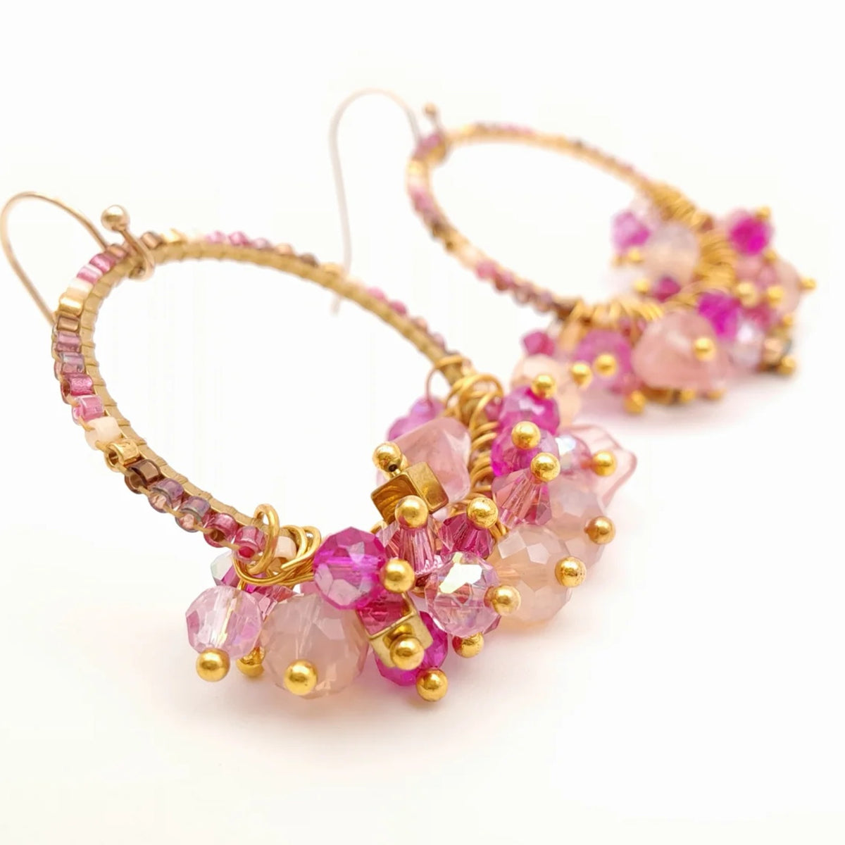 Handmade beaded earrings by Marzipan
