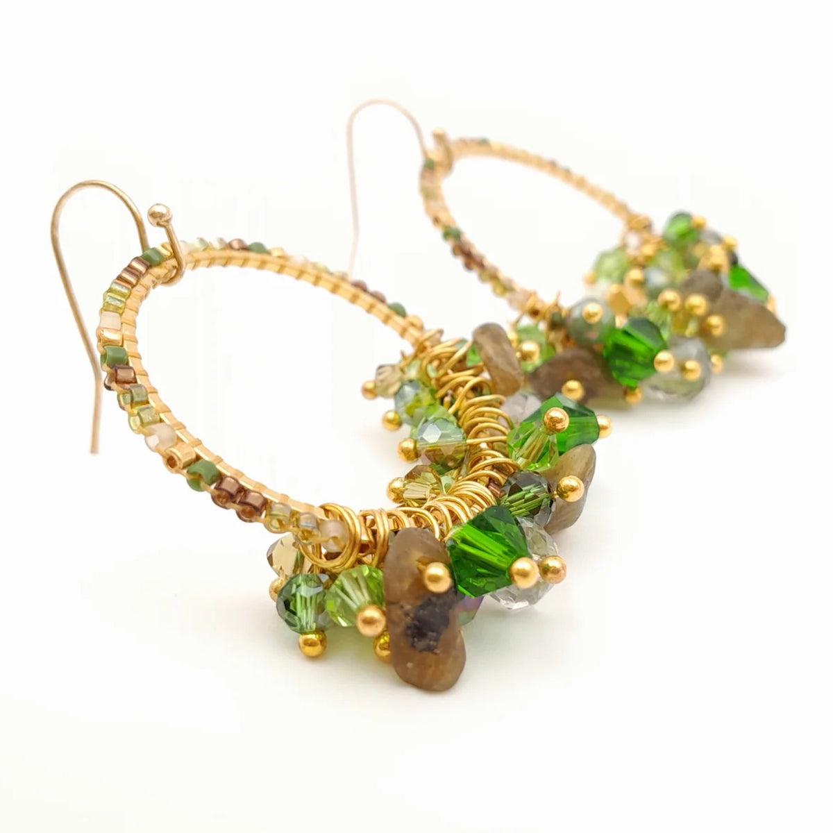 Handmade beaded earrings by Marzipan
