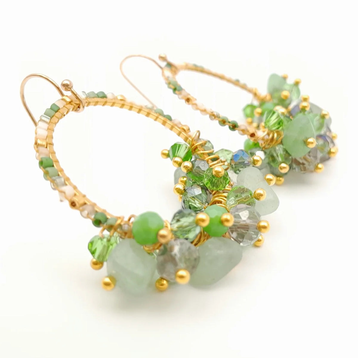 Handmade beaded earrings by Marzipan