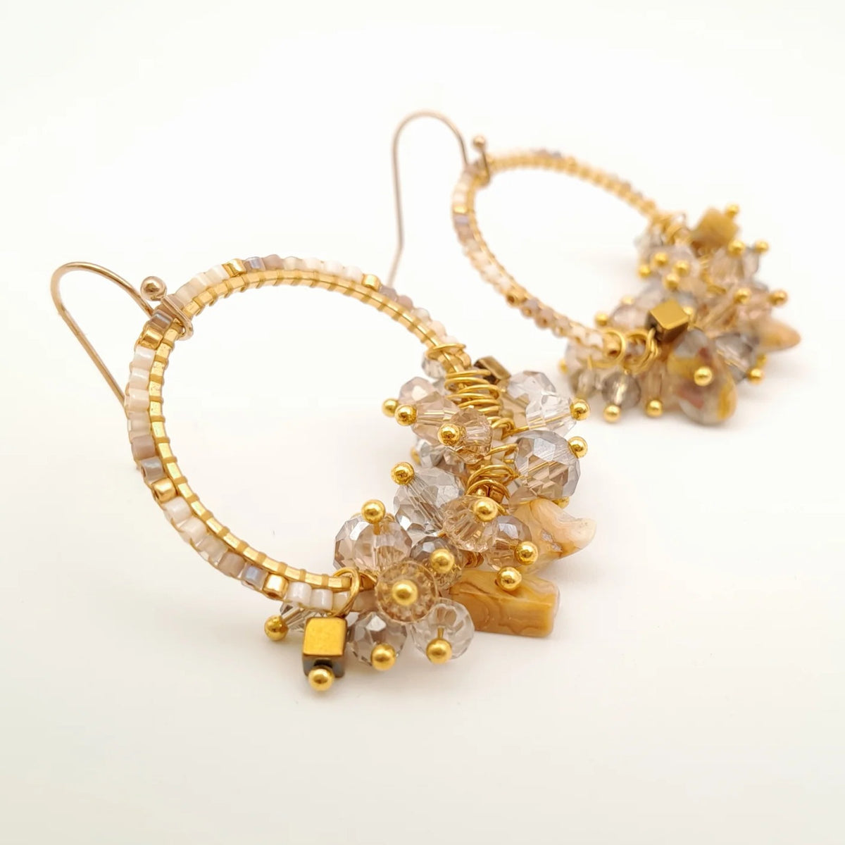 Handmade beaded earrings by Marzipan