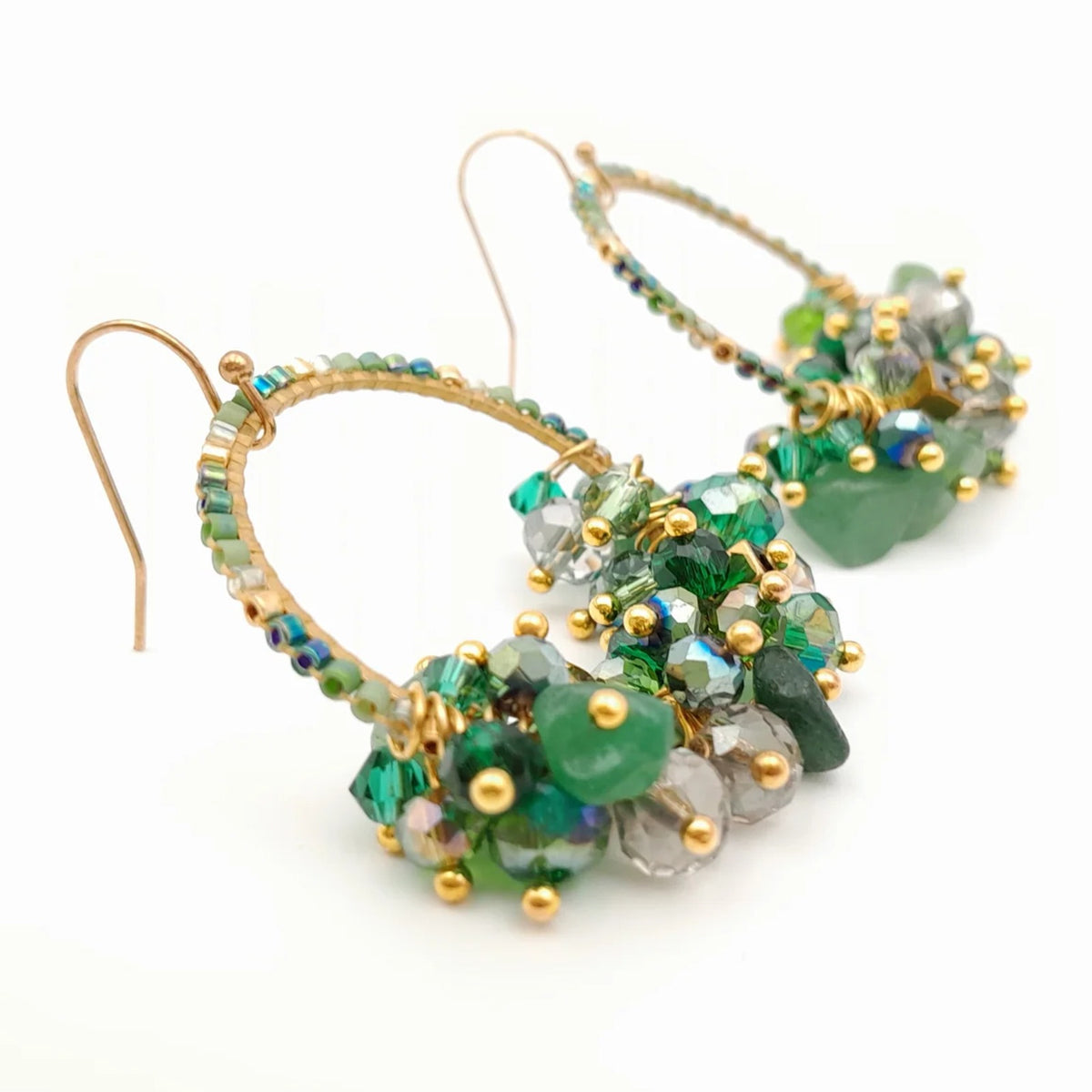 Handmade beaded earrings by Marzipan